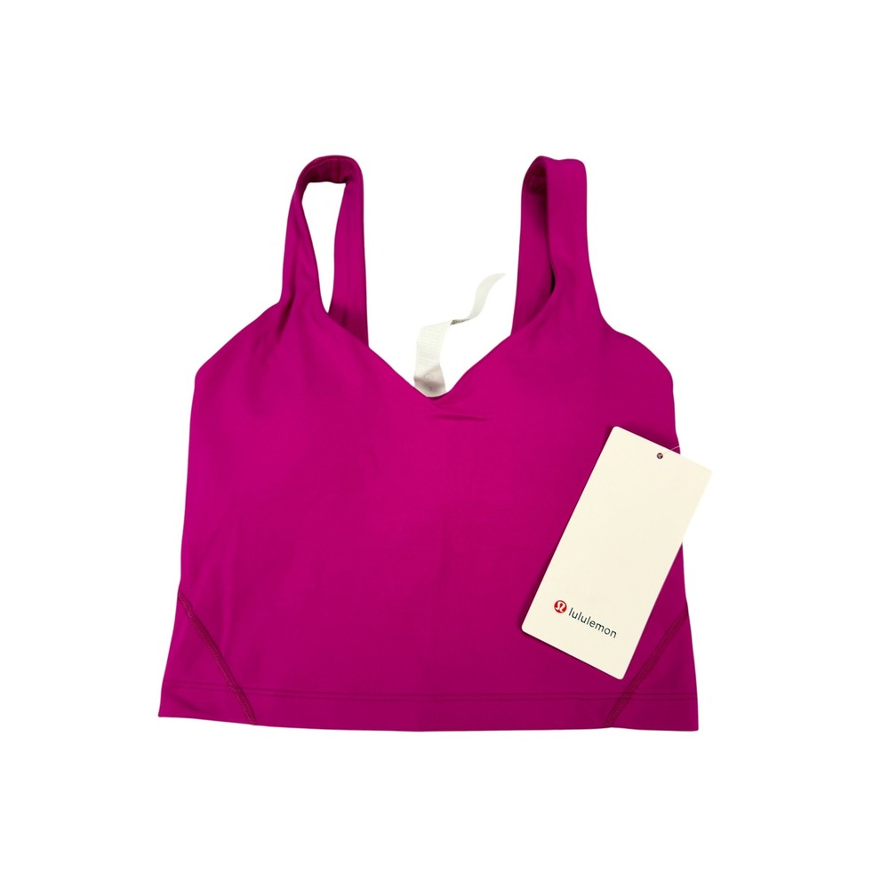 Lululemon Align Tank Top Ripened Raspberry Nulu Cropped Yoga Size 2 MSRP $68